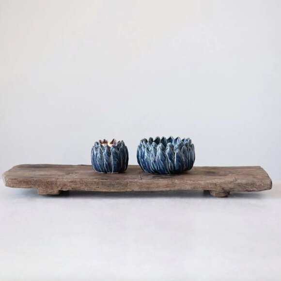 Blue Flower Tea-light Holder - Picture 3 of 4